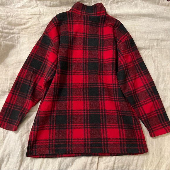 Vintage Jennifer Moore Oversized Red and Black Flannel - Picture 3 of 5